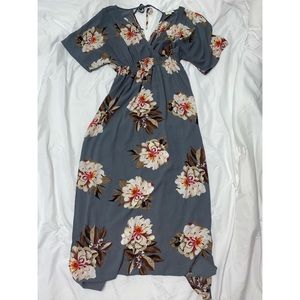 Umgee Floral Maxi Dress - Large